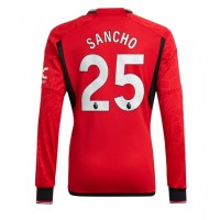 Billiga Manchester United Jadon Sancho #25 Hemma fotbollskläder 2023-24 Långärmad